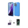 MARSİLYAN™- iPhone 16 Pro Max Kılıf Kozmos Yansıma Özel Seri - Siyah 360 Mat Full Body Arka Koruyucu + Bilvis Titan Kamera Lens - SH