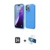 MARSİLYAN™- iPhone 16 Pro Max Kılıf Kozmos Yansıma Özel Seri - Siyah 3D Antistatik Cam Ekran Koruyucu + PVD Metal Kamera Lens - SH