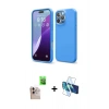 MARSİLYAN™- iPhone 16 Pro Max Kılıf Kozmos Yansıma Özel Seri - Siyah 3D Antistatik Cam Ekran Koruyucu + Raze Metal Kamera Lens - NLGY