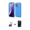 MARSİLYAN™- iPhone 16 Pro Max Kılıf Kozmos Yansıma Özel Seri - Siyah 3D Antistatik Hayalet Cam Ekran Koruyucu + Bilvis Titan Kamera Lens - TMGI