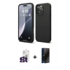 MARSİLYAN™- iPhone 16 Pro Max Kılıf Kozmos Yansıma Özel Seri - Siyah 3D Antistatik Hayalet Cam Ekran Koruyucu + Bilvis Titan Kamera Lens - GS