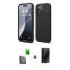 MARSİLYAN™- iPhone 16 Pro Max Kılıf Kozmos Yansıma Özel Seri - Siyah 3D Antistatik Hayalet Cam Ekran Koruyucu + Raze Metal Kamera Lens - SH