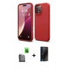 MARSİLYAN™- iPhone 16 Pro Max Kılıf Kozmos Yansıma Özel Seri - Siyah 3D Antistatik Hayalet Cam Ekran Koruyucu + Raze Metal Kamera Lens - SH