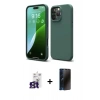 MARSİLYAN™- iPhone 16 Pro Max Kılıf Kozmos Yansıma Özel Seri - Siyah 3D Antistatik Hayalet Cam Ekran Koruyucu + Bilvis Titan Kamera Lens - TMGI