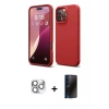 MARSİLYAN™- iPhone 16 Pro Max Kılıf Kozmos Yansıma Özel Seri - Siyah 3D Antistatik Hayalet Cam Ekran Koruyucu + Pers Alüminyum Kamera Lens - GS