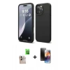 MARSİLYAN™- iPhone 16 Pro Max Kılıf Kozmos Yansıma Özel Seri - Siyah 3D Antistatik Mat Seramik Nano Ekran Koruyucu + Raze Metal Kamera Lens - NLGY