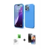 MARSİLYAN™- iPhone 16 Pro Max Kılıf Kozmos Yansıma Özel Seri - Siyah 3D Antistatik Mat Seramik Nano Ekran Koruyucu + Raze Metal Kamera Lens - BZ