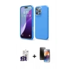 MARSİLYAN™- iPhone 16 Pro Max Kılıf Kozmos Yansıma Özel Seri - Siyah 3D Antistatik Mat Seramik Nano Ekran Koruyucu + Bilvis Titan Kamera Lens - TMGI