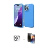 MARSİLYAN™- iPhone 16 Pro Max Kılıf Kozmos Yansıma Özel Seri - Siyah 3D Antistatik Mat Seramik Nano Ekran Koruyucu + Pers Alüminyum Kamera Lens - GS