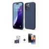 MARSİLYAN™- iPhone 16 Pro Max Kılıf Kozmos Yansıma Özel Seri - Siyah 3D Antistatik Mat Seramik Nano Ekran Koruyucu + Bilvis Titan Kamera Lens - TMGI