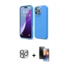 MARSİLYAN™- iPhone 16 Pro Max Kılıf Kozmos Yansıma Özel Seri - Siyah 3D Antistatik Mat Seramik Nano Ekran Koruyucu + Pers Alüminyum Kamera Lens - GI