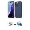 MARSİLYAN™- iPhone 16 Pro Max Kılıf Kozmos Yansıma Özel Seri - Siyah 3D Antistatik Seramik Nano Ekran Koruyucu + Pers Alüminyum Kamera Lens - GS