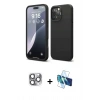 MARSİLYAN™- iPhone 16 Pro Max Kılıf Kozmos Yansıma Özel Seri - Siyah 3D Antistatik Seramik Nano Ekran Koruyucu + Pers Alüminyum Kamera Lens - GI