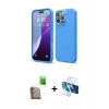MARSİLYAN™- iPhone 16 Pro Max Kılıf Kozmos Yansıma Özel Seri - Siyah 3D Antistatik Seramik Nano Ekran Koruyucu + Raze Metal Kamera Lens - CLTM