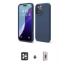 MARSİLYAN™- iPhone 16 Pro Max Kılıf Kozmos Yansıma Özel Seri - Siyah Bilvis 3D Cam Ekran Koruyucu + Siyah PVD Metal Kamera Lens