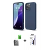 MARSİLYAN™- iPhone 16 Pro Max Kılıf Kozmos Yansıma Özel Seri - Siyah Bilvis 3X AR Hayalet Cam Ekran Koruyucu + Raze Metal Kamera Lens - SH