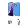 MARSİLYAN™- iPhone 16 Pro Max Kılıf Kozmos Yansıma Özel Seri - Siyah Bilvis 3X AR Hayalet Cam Ekran Koruyucu + Pers Alüminyum Kamera Lens - GI