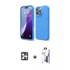 MARSİLYAN™- iPhone 16 Pro Max Kılıf Kozmos Yansıma Özel Seri - Siyah Bilvis 3X AR Hayalet Cam Ekran Koruyucu + PVD Metal Kamera Lens - GD