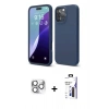 MARSİLYAN™- iPhone 16 Pro Max Kılıf Kozmos Yansıma Özel Seri - Siyah Bilvis 3X AR Hayalet Cam Ekran Koruyucu + Pers Alüminyum Kamera Lens - GS