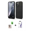 MARSİLYAN™- iPhone 16 Pro Max Kılıf Kozmos Yansıma Özel Seri - Siyah Bilvis 3X AR HD Cam Ekran Koruyucu + Raze Metal Kamera Lens - NLGY