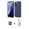 MARSİLYAN™- iPhone 16 Pro Max Kılıf Kozmos Yansıma Özel Seri - Siyah Bilvis 3X AR HD Cam Ekran Koruyucu + PVD Metal Kamera Lens - SH