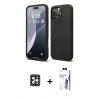MARSİLYAN™- iPhone 16 Pro Max Kılıf Kozmos Yansıma Özel Seri - Siyah Bilvis 3X AR HD Cam Ekran Koruyucu + PVD Metal Kamera Lens - SH