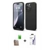 MARSİLYAN™- iPhone 16 Pro Max Kılıf Kozmos Yansıma Özel Seri - Siyah Bilvis 3X AR HD Cam Ekran Koruyucu + Raze Metal Kamera Lens - CLTM