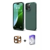 MARSİLYAN™- iPhone 16 Pro Max Kılıf Kozmos Yansıma Özel Seri - Siyah Bilvis 5in1 3D Magic Cam Ekran Koruyucu + Pers Alüminyum Kamera Lens - CLTM