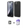 MARSİLYAN™- iPhone 16 Pro Max Kılıf Kozmos Yansıma Özel Seri - Siyah Bilvis 5in1 3D Magic Cam Ekran Koruyucu + PVD Metal Kamera Lens - GS