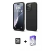 MARSİLYAN™- iPhone 16 Pro Max Kılıf Kozmos Yansıma Özel Seri - Siyah Bilvis 5in1 3D Magic Cam Ekran Koruyucu + PVD Metal Kamera Lens - SH