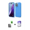 MARSİLYAN™- iPhone 16 Pro Max Kılıf Kozmos Yansıma Özel Seri - Siyah Bilvis 5in1 3D Magic Cam Ekran Koruyucu + Raze Metal Kamera Lens - SH