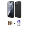 MARSİLYAN™- iPhone 16 Pro Max Kılıf Kozmos Yansıma Özel Seri - Siyah Bilvis 5in1 3D Magic Cam Ekran Koruyucu + Pers Alüminyum Kamera Lens - CLTM