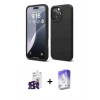 MARSİLYAN™- iPhone 16 Pro Max Kılıf Kozmos Yansıma Özel Seri - Siyah Bilvis 5in1 3D Magic Cam Ekran Koruyucu + Bilvis Titan Kamera Lens - SH