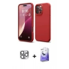 MARSİLYAN™- iPhone 16 Pro Max Kılıf Kozmos Yansıma Özel Seri - Siyah Bilvis 5in1 5D Magic Hayalet Cam Ekran Koruyucu + Pers Alüminyum Kamera Lens - GI