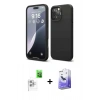 MARSİLYAN™- iPhone 16 Pro Max Kılıf Kozmos Yansıma Özel Seri - Siyah Bilvis 5in1 5D Magic Hayalet Cam Ekran Koruyucu + Raze Metal Kamera Lens - BZ