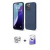 MARSİLYAN™- iPhone 16 Pro Max Kılıf Kozmos Yansıma Özel Seri - Siyah Bilvis 5in1 5D Magic Hayalet Cam Ekran Koruyucu + Pers Alüminyum Kamera Lens - GS