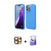 MARSİLYAN™- iPhone 16 Pro Max Kılıf Kozmos Yansıma Özel Seri - Siyah Bilvis 5in1 5D Magic Hayalet Cam Ekran Koruyucu + Pers Alüminyum Kamera Lens - CLTM