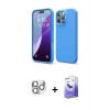 MARSİLYAN™- iPhone 16 Pro Max Kılıf Kozmos Yansıma Özel Seri - Siyah Bilvis 5in1 5D Magic Hayalet Cam Ekran Koruyucu + Pers Alüminyum Kamera Lens - GS