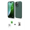 MARSİLYAN™- iPhone 16 Pro Max Kılıf Kozmos Yansıma Özel Seri - Siyah Bilvis Hayalet Cam Ekran Koruyucu + Raze Metal Kamera Lens - BZ