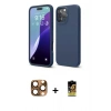 MARSİLYAN™- iPhone 16 Pro Max Kılıf Kozmos Yansıma Özel Seri - Siyah Buffer Cam Ekran Koruyucu + Pers Alüminyum Kamera Lens - CLTM