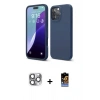 MARSİLYAN™- iPhone 16 Pro Max Kılıf Kozmos Yansıma Özel Seri - Siyah Buffer Hayalet Cam Ekran Koruyucu + Pers Alüminyum Kamera Lens - GI