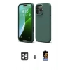 MARSİLYAN™- iPhone 16 Pro Max Kılıf Kozmos Yansıma Özel Seri - Siyah Buffer Hayalet Cam Ekran Koruyucu + PVD Metal Kamera Lens - SH