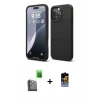 MARSİLYAN™- iPhone 16 Pro Max Kılıf Kozmos Yansıma Özel Seri - Siyah Buffer Hayalet Cam Ekran Koruyucu + Raze Metal Kamera Lens - SH