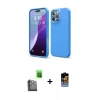 MARSİLYAN™- iPhone 16 Pro Max Kılıf Kozmos Yansıma Özel Seri - Siyah Buffer Hayalet Cam Ekran Koruyucu + Raze Metal Kamera Lens - SH