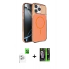 MARSİLYAN™- iPhone 16 Pro Max Kılıf Kutup Doku Serisi - Şeffaf 360 Full Body Arka Koruyucu + Raze Metal Kamera Lens - BZ