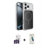 MARSİLYAN™- iPhone 16 Pro Max Kılıf Kutup Doku Serisi - Şeffaf Pasifik Cam Ekran Koruyucu + Bilvis Titan Kamera Lens - GS