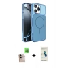 MARSİLYAN™- iPhone 16 Pro Max Kılıf Kutup Doku Serisi - Şeffaf Pasifik Cam Ekran Koruyucu + Raze Metal Kamera Lens - NLGY