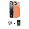 MARSİLYAN™- iPhone 16 Pro Max Kılıf Kutup Doku Serisi - Siyah 360 Mat Full Body Arka Koruyucu + Pers Alüminyum Kamera Lens - GS