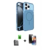 MARSİLYAN™- iPhone 16 Pro Max Kılıf Kutup Doku Serisi - Siyah 3D Antistatik Mat Seramik Nano Ekran Koruyucu + Raze Metal Kamera Lens - SH