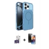 MARSİLYAN™- iPhone 16 Pro Max Kılıf Kutup Doku Serisi - Siyah 3D Antistatik Mat Seramik Nano Ekran Koruyucu + Bilvis Titan Kamera Lens - TMGI